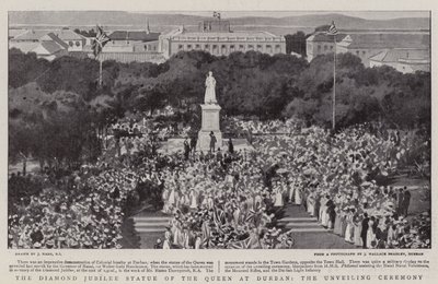 La statue du jubilé de diamant de la reine à Durban, la cérémonie de dévoilement - Joseph Nash
